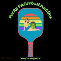 Cute Perky Pickleball Paddle with PinUp Tall T-Shirt