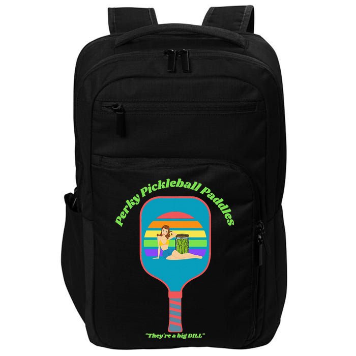 Cute Perky Pickleball Paddle with PinUp Impact Tech Backpack