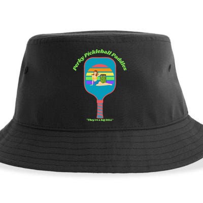 Cute Perky Pickleball Paddle with PinUp Sustainable Bucket Hat