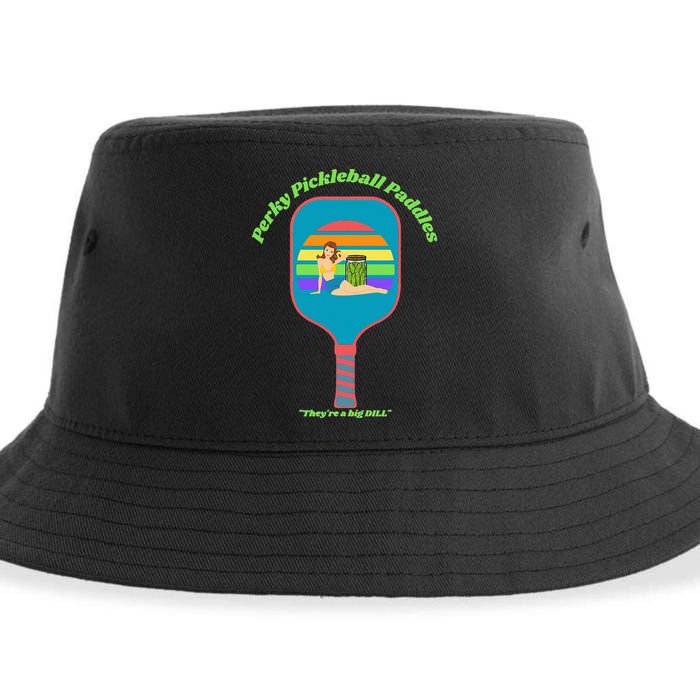 Cute Perky Pickleball Paddle with PinUp Sustainable Bucket Hat