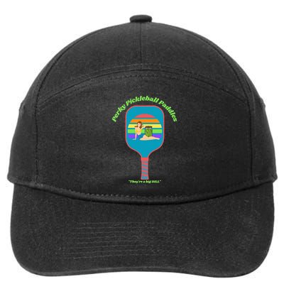 Cute Perky Pickleball Paddle with PinUp 7-Panel Snapback Hat