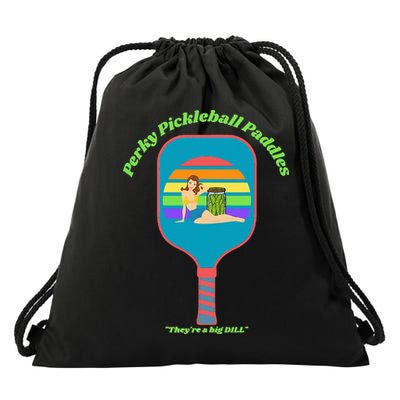 Cute Perky Pickleball Paddle with PinUp Drawstring Bag