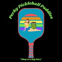 Cute Perky Pickleball Paddle with PinUp Drawstring Bag
