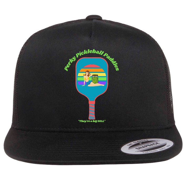 Cute Perky Pickleball Paddle with PinUp Flatbill Hat