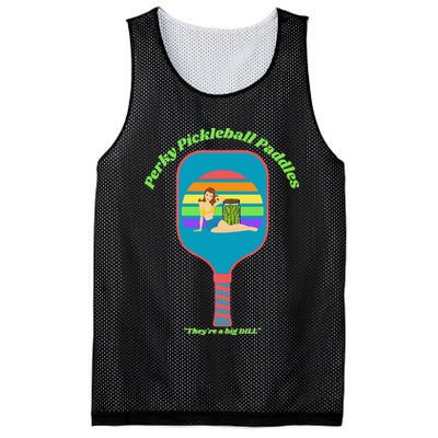 Cute Perky Pickleball Paddle with PinUp Mesh Reversible Basketball Jersey Tank