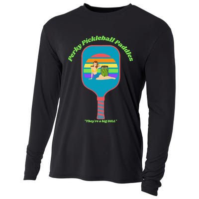 Cute Perky Pickleball Paddle with PinUp Cooling Performance Long Sleeve Crew