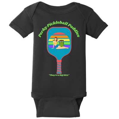 Cute Perky Pickleball Paddle with PinUp Baby Bodysuit