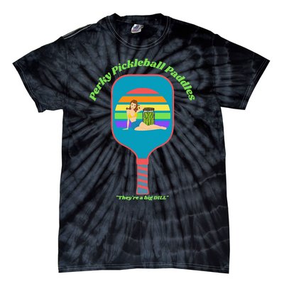 Cute Perky Pickleball Paddle with PinUp Tie-Dye T-Shirt