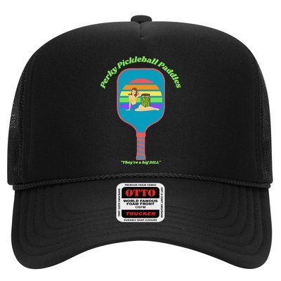 Cute Perky Pickleball Paddle with PinUp Trucker Hat