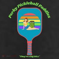 Cute Perky Pickleball Paddle with PinUp Trucker Hat