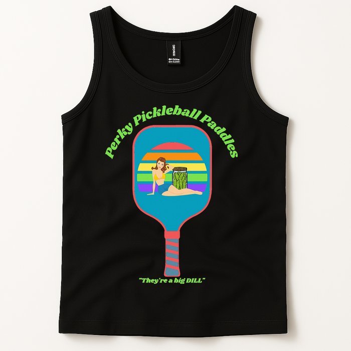 Cute Perky Pickleball Paddle with PinUp Tank Top