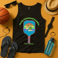 Cute Perky Pickleball Paddle with PinUp Tank Top