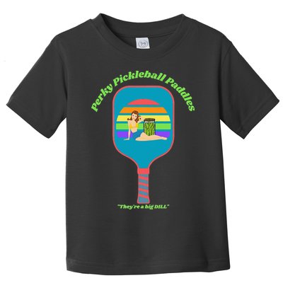 Cute Perky Pickleball Paddle with PinUp Toddler T-Shirt