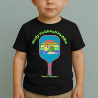 Cute Perky Pickleball Paddle with PinUp Toddler T-Shirt