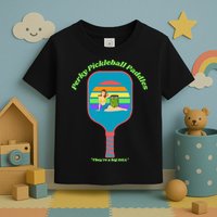 Cute Perky Pickleball Paddle with PinUp Toddler T-Shirt
