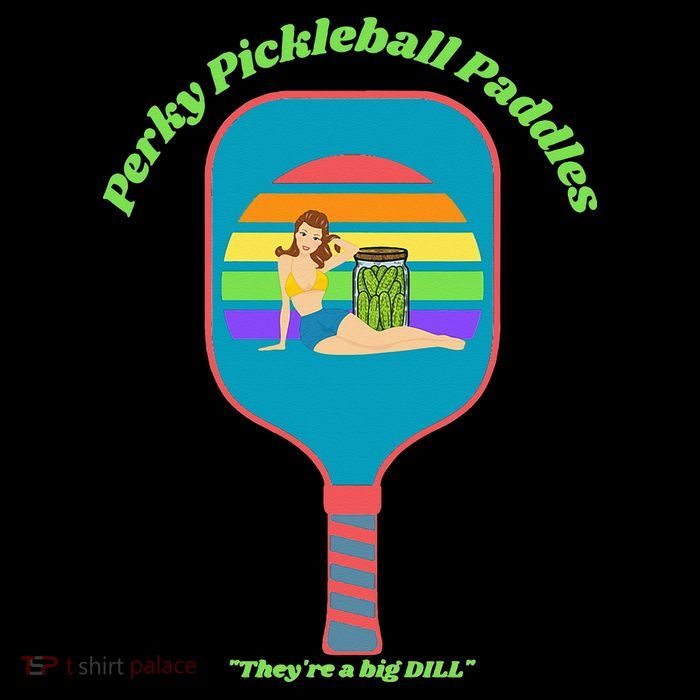 Cute Perky Pickleball Paddle with PinUp Short Acrylic Beanie