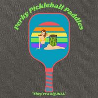 Cute Perky Pickleball Paddle with PinUp Cotton Canvas Backpack