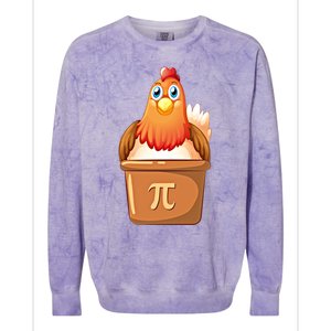 Chicken Pot Pi Day 3 14 Pie Pun Math Club Funny Geek Nerd Gift Colorblast Crewneck Sweatshirt