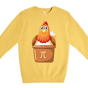 Chicken Pot Pi Day 3 14 Pie Pun Math Club Funny Geek Nerd Gift Premium Crewneck Sweatshirt