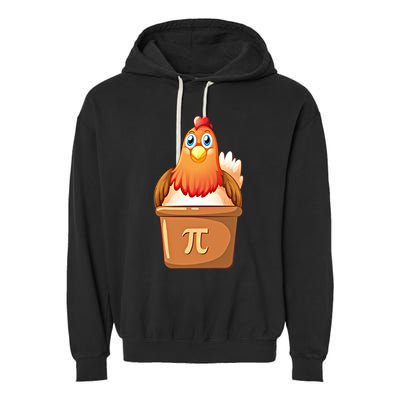 Chicken Pot Pi Day 3 14 Pie Pun Math Club Funny Geek Nerd Gift Garment-Dyed Fleece Hoodie
