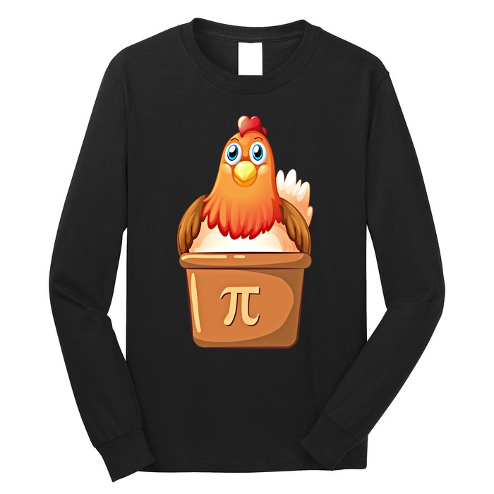 Chicken Pot Pi Day 3 14 Pie Pun Math Club Funny Geek Nerd Gift Long Sleeve Shirt