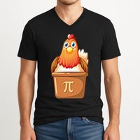Chicken Pot Pi Day 3 14 Pie Pun Math Club Funny Geek Nerd Gift V-Neck T-Shirt