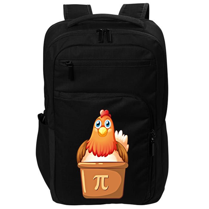 Chicken Pot Pi Day 3 14 Pie Pun Math Club Funny Geek Nerd Gift Impact Tech Backpack
