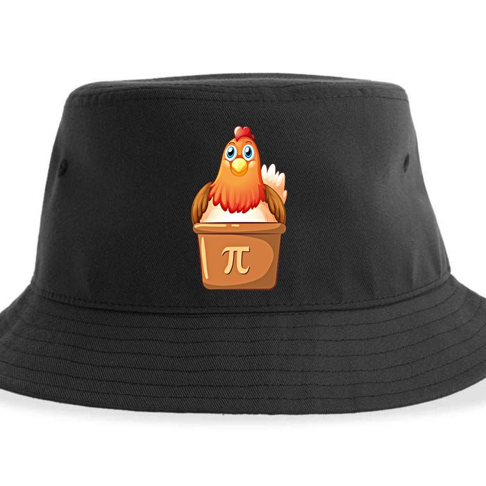 Chicken Pot Pi Day 3 14 Pie Pun Math Club Funny Geek Nerd Gift Sustainable Bucket Hat