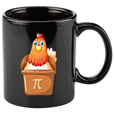 Chicken Pot Pi Day 3 14 Pie Pun Math Club Funny Geek Nerd Gift 11oz C Handle Ceramic Mug
