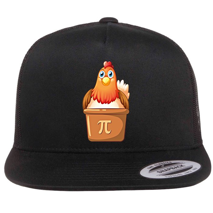 Chicken Pot Pi Day 3 14 Pie Pun Math Club Funny Geek Nerd Gift Flatbill Hat