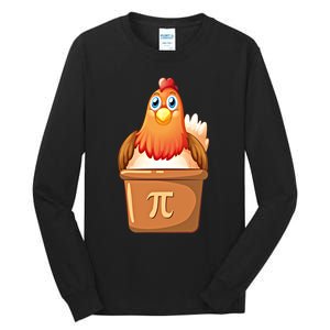 Chicken Pot Pi Day 3 14 Pie Pun Math Club Funny Geek Nerd Gift Tall Long Sleeve T-Shirt