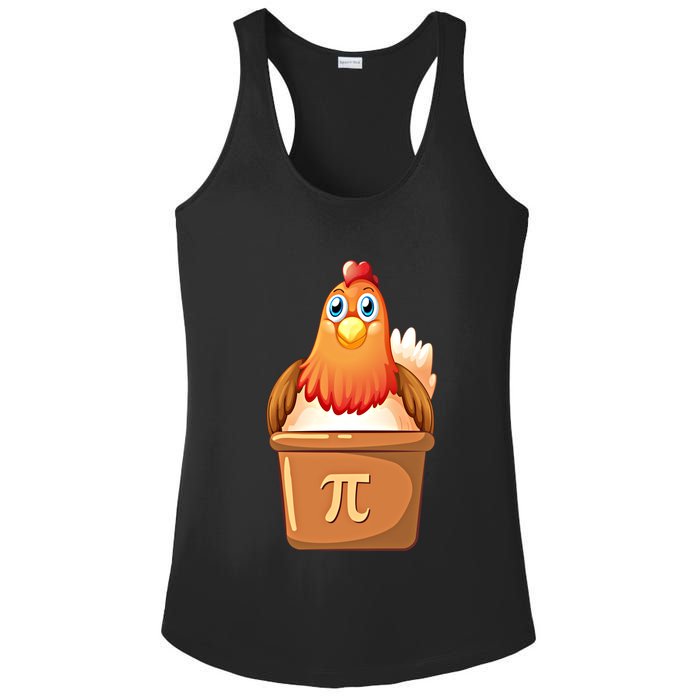 Chicken Pot Pi Day 3 14 Pie Pun Math Club Funny Geek Nerd Gift Ladies PosiCharge Competitor Racerback Tank