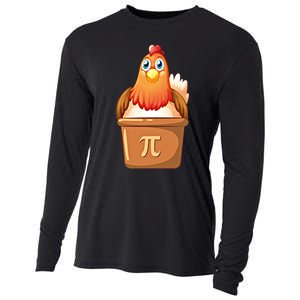 Chicken Pot Pi Day 3 14 Pie Pun Math Club Funny Geek Nerd Gift Cooling Performance Long Sleeve Crew