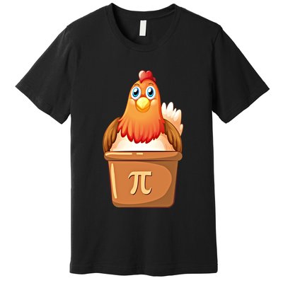 Chicken Pot Pi Day 3 14 Pie Pun Math Club Funny Geek Nerd Gift Premium T-Shirt
