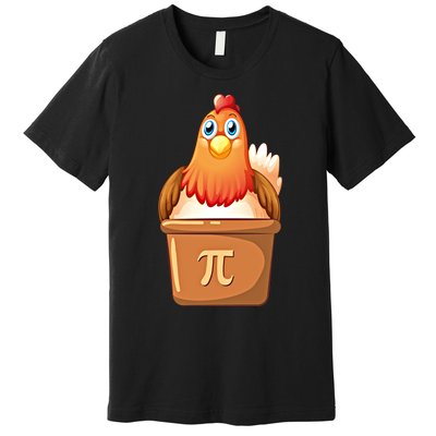 Chicken Pot Pi Day 3 14 Pie Pun Math Club Funny Geek Nerd Gift Premium T-Shirt