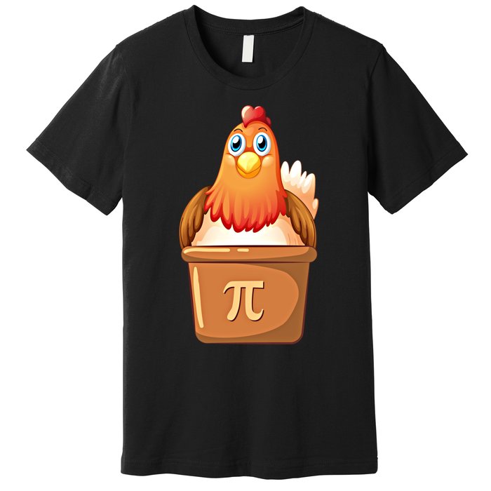 Chicken Pot Pi Day 3 14 Pie Pun Math Club Funny Geek Nerd Gift Premium T-Shirt