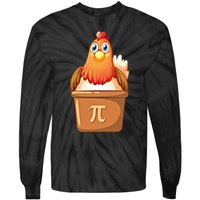 Chicken Pot Pi Day 3 14 Pie Pun Math Club Funny Geek Nerd Gift Tie-Dye Long Sleeve Shirt