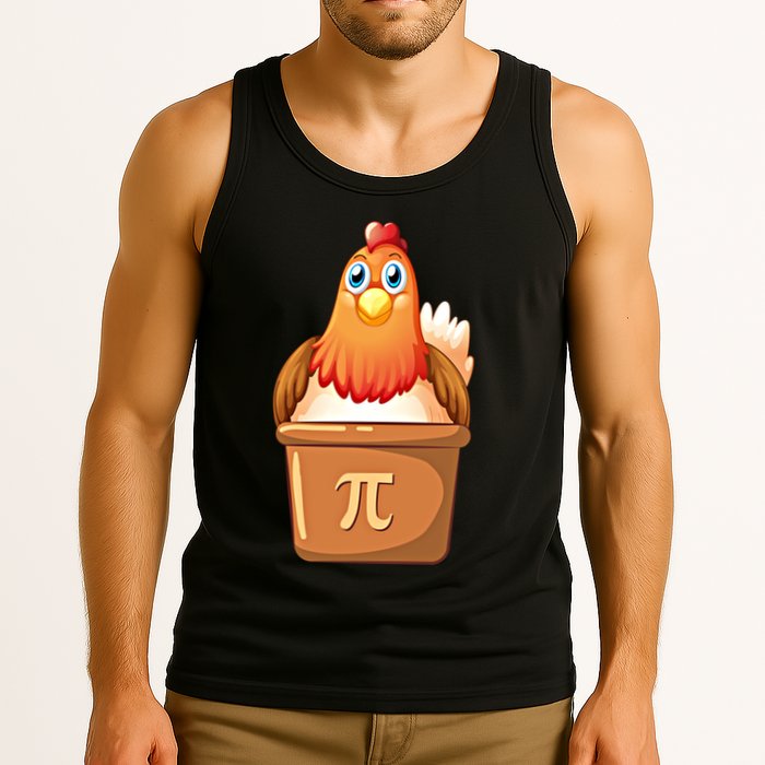 Chicken Pot Pi Day 3 14 Pie Pun Math Club Funny Geek Nerd Gift Tank Top
