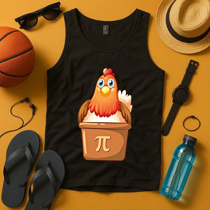 Chicken Pot Pi Day 3 14 Pie Pun Math Club Funny Geek Nerd Gift Tank Top