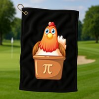 Chicken Pot Pi Day 3 14 Pie Pun Math Club Funny Geek Nerd Gift Golf Towel