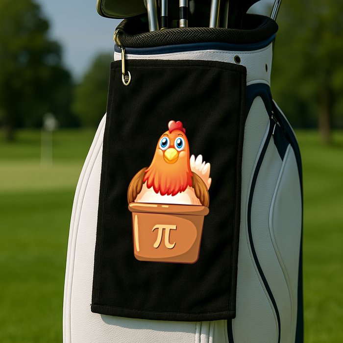 Chicken Pot Pi Day 3 14 Pie Pun Math Club Funny Geek Nerd Gift Golf Towel