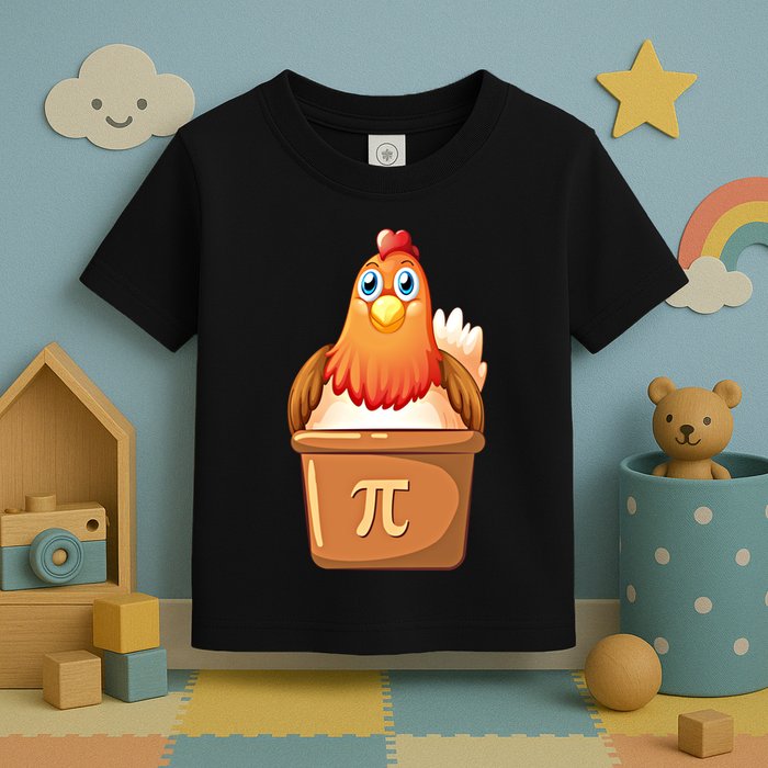 Chicken Pot Pi Day 3 14 Pie Pun Math Club Funny Geek Nerd Gift Toddler T-Shirt