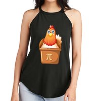Chicken Pot Pi Day 3 14 Pie Pun Math Club Funny Geek Nerd Gift Women's Perfect Tri Rocker Tank