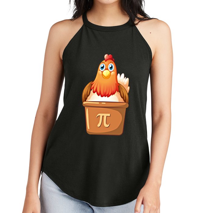Chicken Pot Pi Day 3 14 Pie Pun Math Club Funny Geek Nerd Gift Women's Perfect Tri Rocker Tank