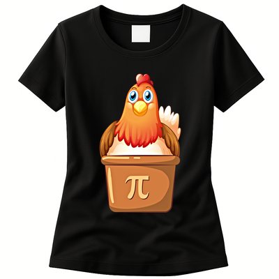 Chicken Pot Pi Day 3 14 Pie Pun Math Club Funny Geek Nerd Gift Womens T-Shirt