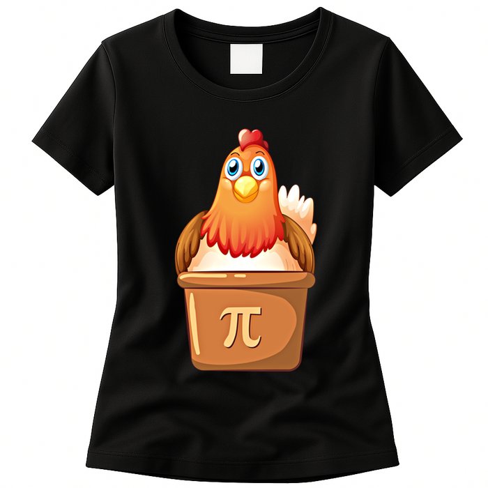 Chicken Pot Pi Day 3 14 Pie Pun Math Club Funny Geek Nerd Gift Womens T-Shirt