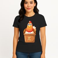 Chicken Pot Pi Day 3 14 Pie Pun Math Club Funny Geek Nerd Gift Womens T-Shirt