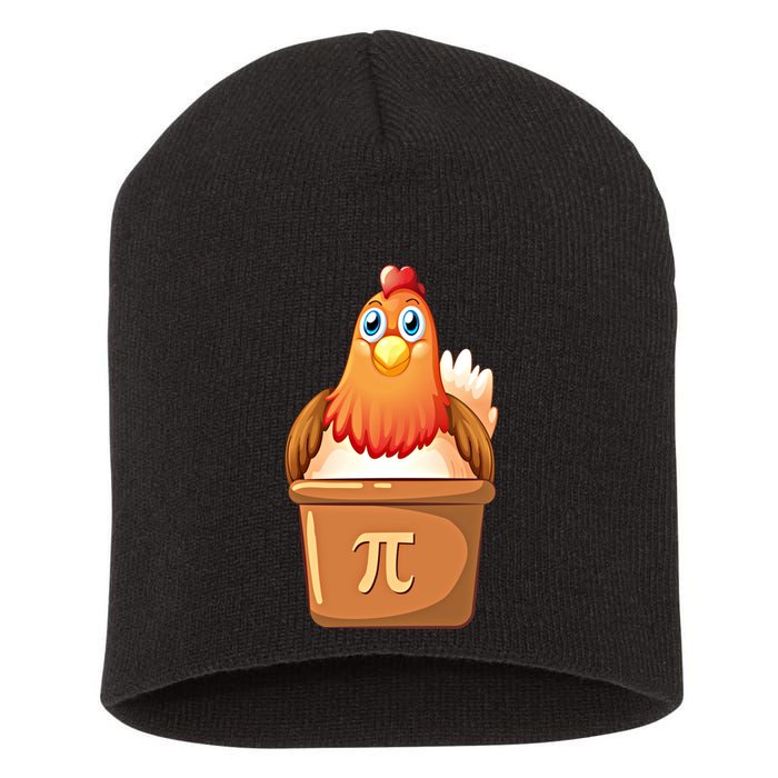 Chicken Pot Pi Day 3 14 Pie Pun Math Club Funny Geek Nerd Gift Short Acrylic Beanie
