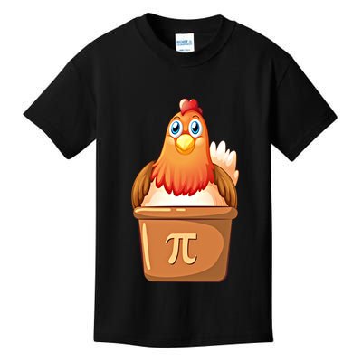 Chicken Pot Pi Day 3 14 Pie Pun Math Club Funny Geek Nerd Gift Kids T-Shirt