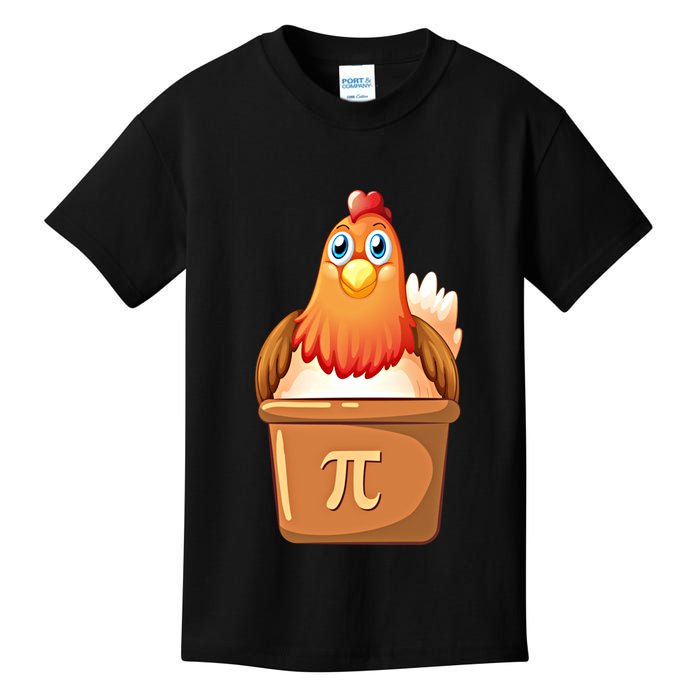 Chicken Pot Pi Day 3 14 Pie Pun Math Club Funny Geek Nerd Gift Kids T-Shirt